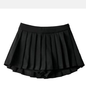 Classic Black Pleated Skirt